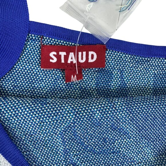 STAUD Multicolor Abstract Knit Cropped Tank Top SZ:M NWT | Jacquard Knit - Picture 8 of 8